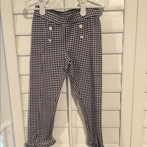 Gingham ruffle pants